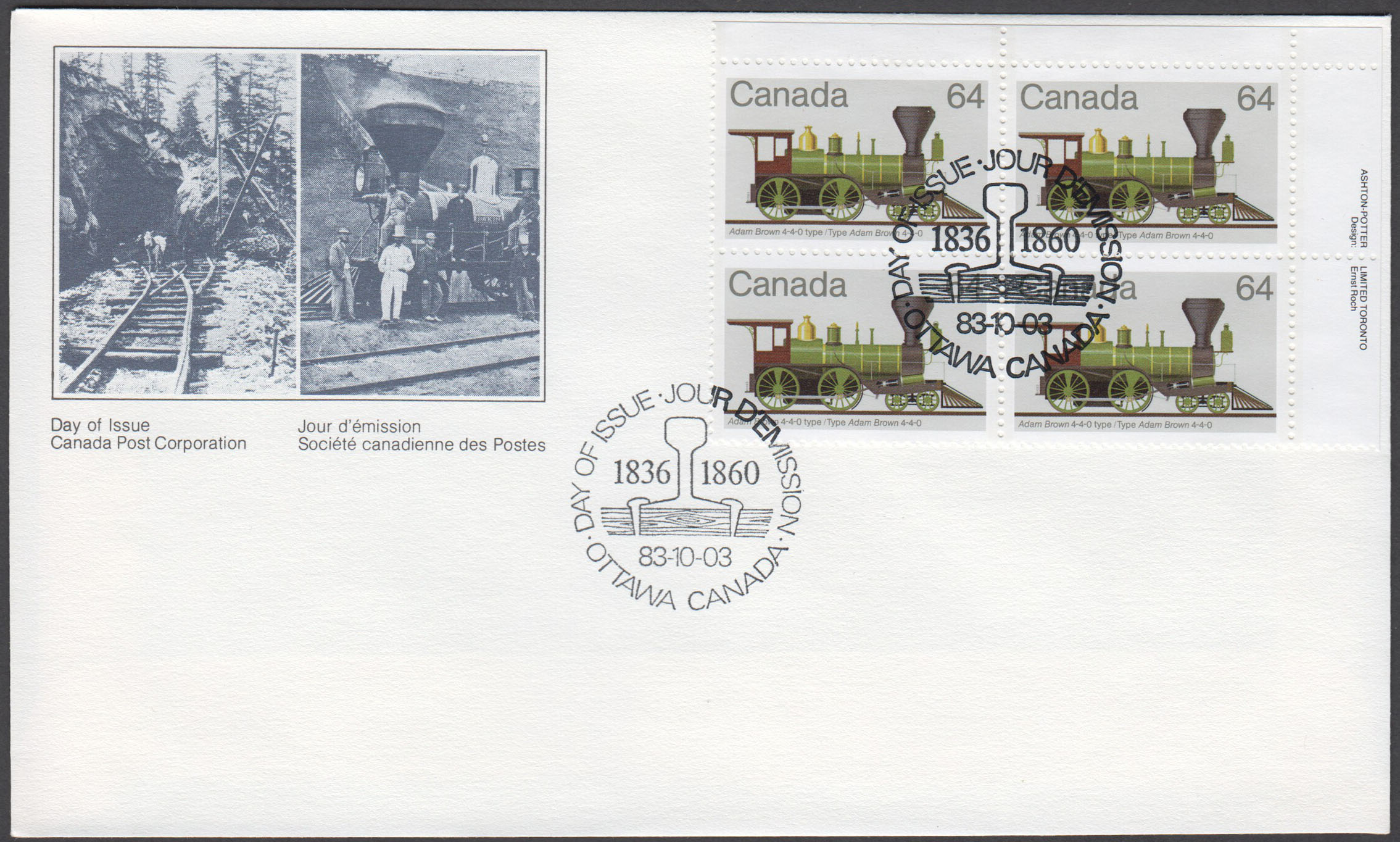 Canada Scott 1002 FDC PB UR - Click Image to Close